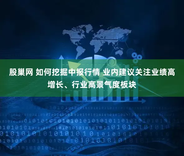 股巢网 如何挖掘中报行情 业内建议关注业绩高增长、行业高景气度板块